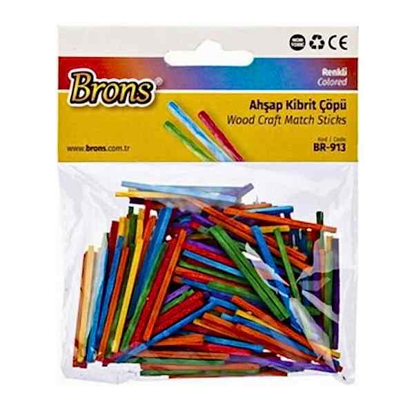 Brons BR-913 Renkli Ahşap Kibrit Çöpü