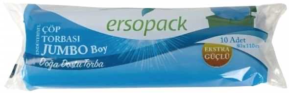 Ersopack 80x110cm 400gr Mavi Jumbo Çöp Torbası