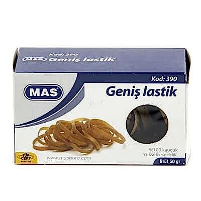 Mas 390 100/65 mm %100 Kauçuk Geniş Ambalaj Lastiği