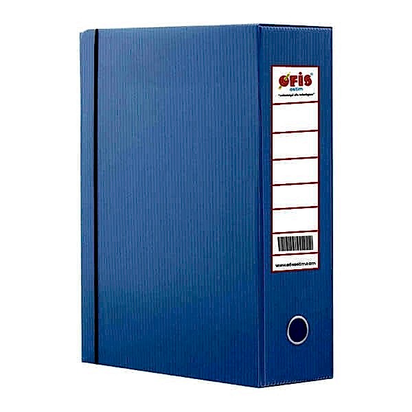 Teknofis 24x32x5 Lastikli Mavi Arşiv Kutusu