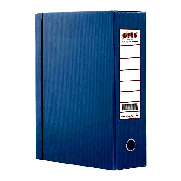 Teknofis 24x32x5 Lastikli Mavi Arşiv Kutusu
