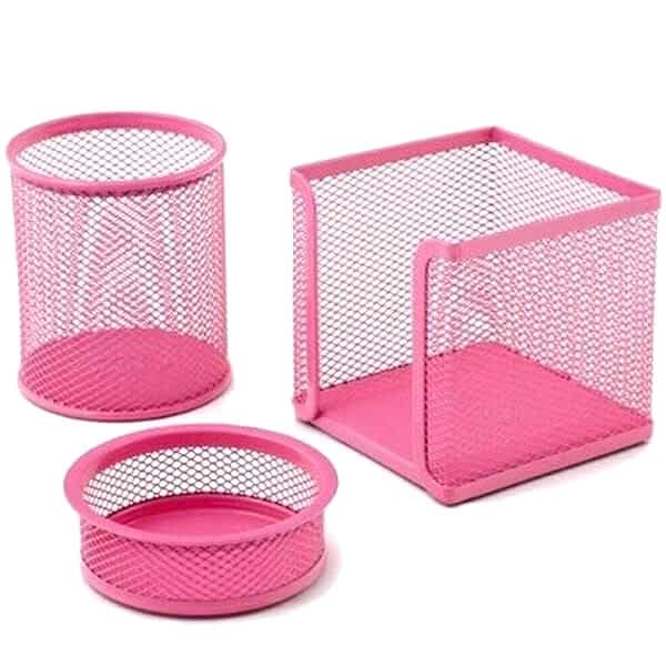 Drt 403 3 lü Pembe Masaüstü Kalemlik Set