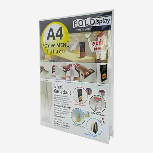 Foldisplay A4 Föy ve Menü Tutucu