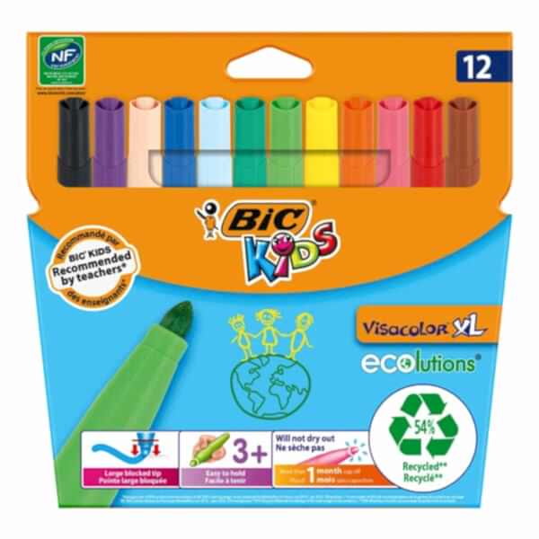 Bic 8922233 12 li Visa Yıkanabilir Keçeli Kalem