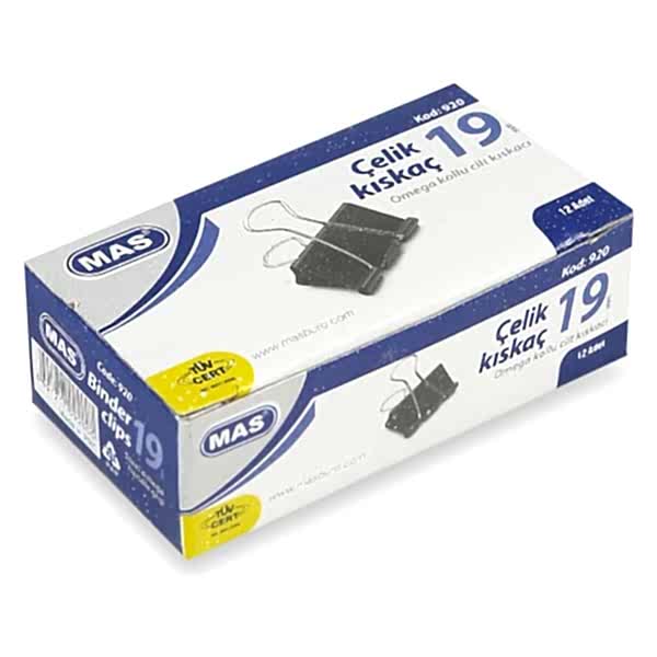 Mas 920 Omega 19 mm 12 li Siyah Çelik Kıskaç