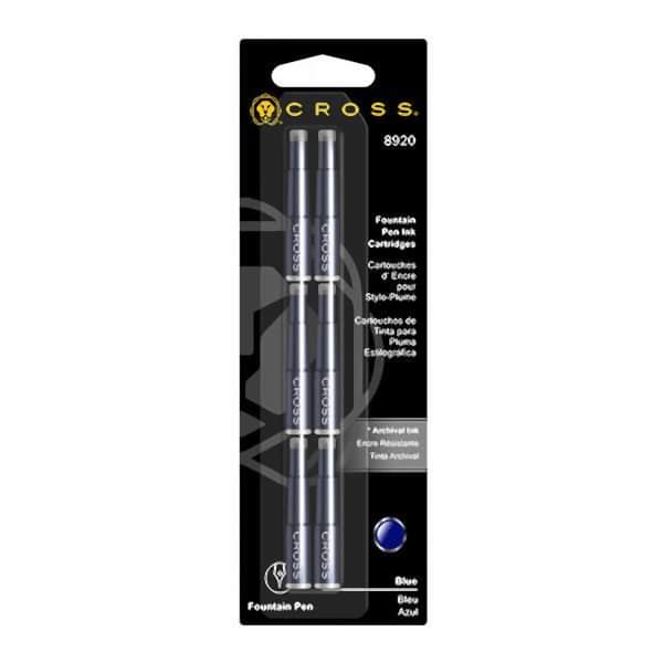 Cross 8920D Mavi 6 lı Kutu Dolma Kalem Kartuşu