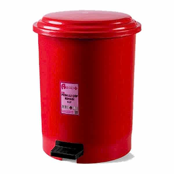 Aform 6 Lt No:2 Kırmızı Pedallı Çöp Kovası