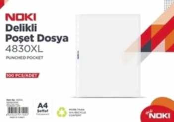 Noki 4830 A4 XL 100 lü Poşet Dosya