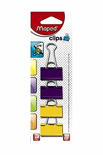 Maped 036100 32 mm 4 lü Renkli Kıskaç