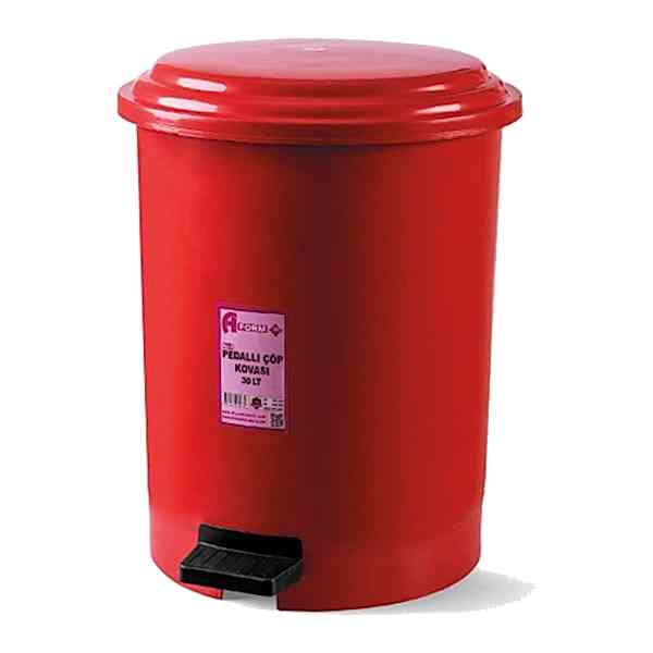 Aform 30 Lt No:4 Kırmızı Pedallı Çöp Kovası