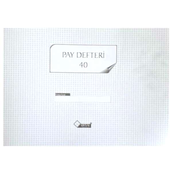 Uysal 40 Yaprak Karton Kapak Pay Defteri