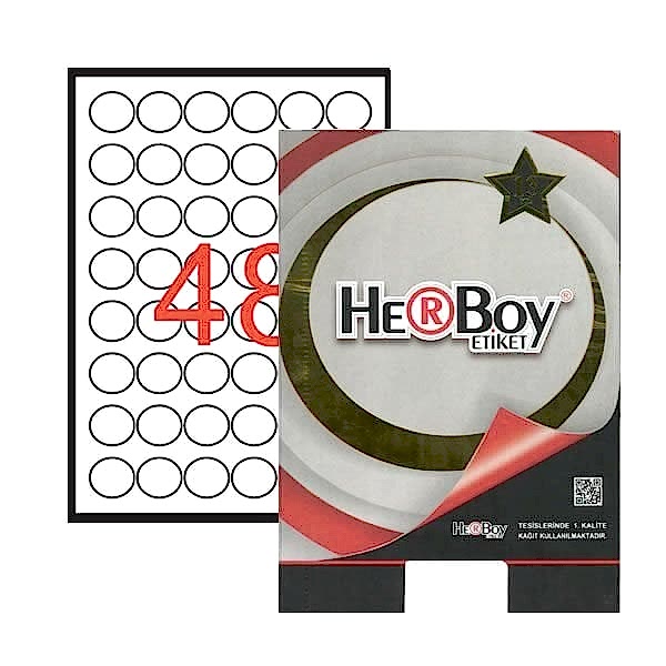 Herboy HB-1130 30mmX30mm Beyaz Lazer Etiket