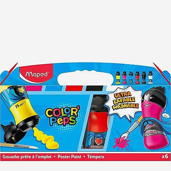 Maped 810010 6x75 ml Karton Kutu Ana Renk Boyalar