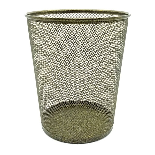 Drt 913 Simli Altın Delikli Metal Çöp Kovası