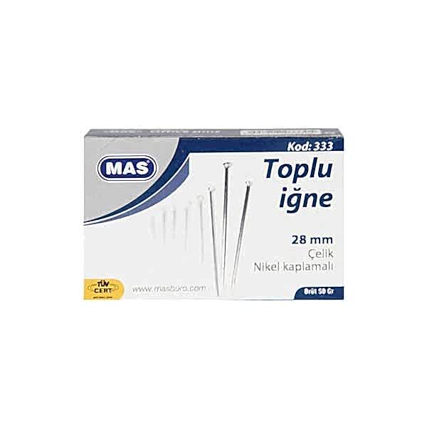 Mas 333 28 mm 50 gr Nikel Kaplı Toplu İğne