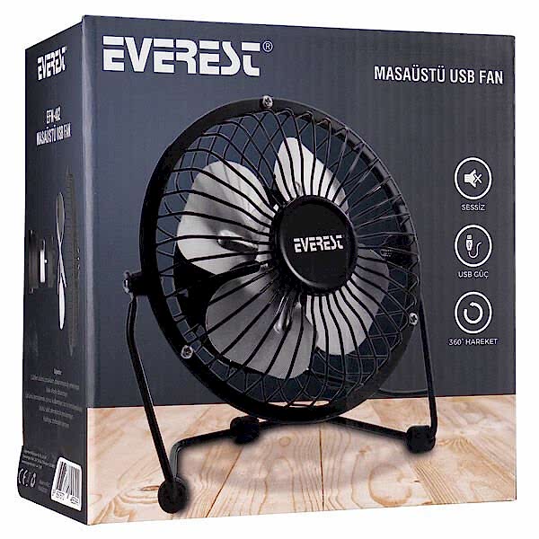 Everest EFN-482 Metal Usb Masaüstü Vantilatör