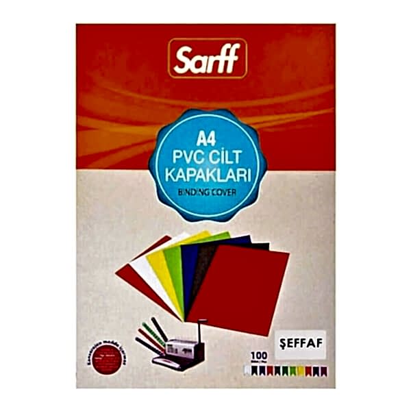 Sarff 15201003 A4 100 Adet Şeffaf Cilt Kapağı