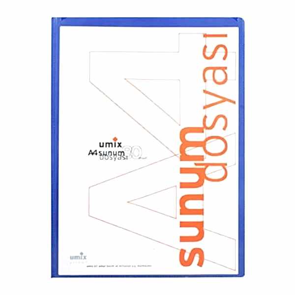 Umix U1106P Önden Cepli A4 80 Yaprak Lacivert Sunum Dosyası
