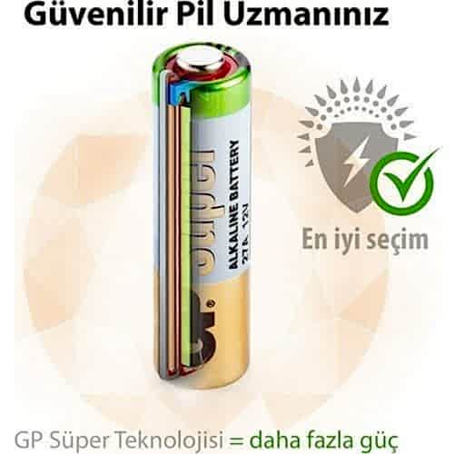 Gp 27A-C5 12V 5 li Alkalin İnce Çakmak Pili