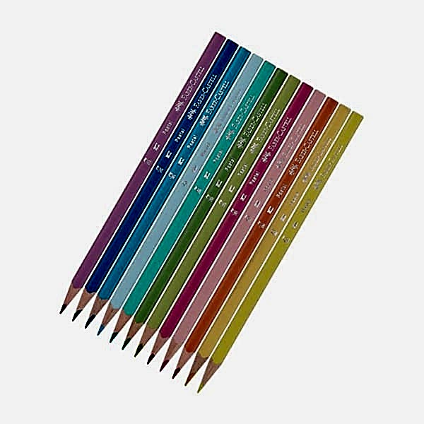 Faber Castell 12 li Pastel Renkler Üçgen Kalem