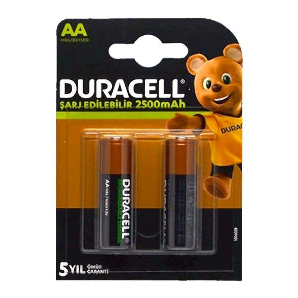 Duracell AA 2500 Mh 2 li Şarj Edilebilir Pil