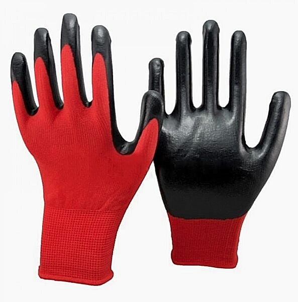 Kaanflex Kf-444-R No:10 Kırmızı-Siyah Nitril Eldiven