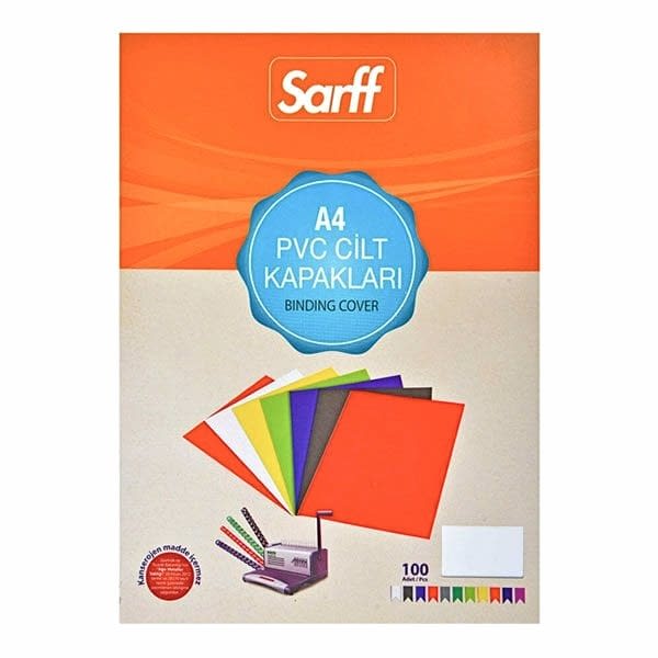 Sarff A4 100 Adet PVC Opak Turuncu Cilt Kapağı