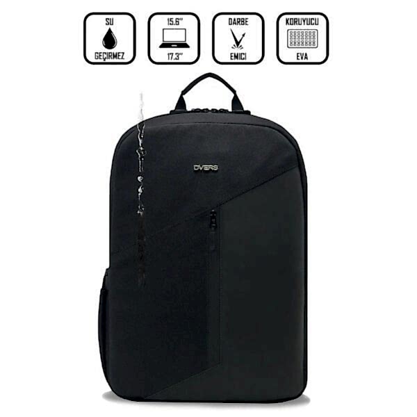 Dvers 17,3 İnç 4 Bölmeli Derbeye Karşı Dayanıklı Laptop Sırt Çantası