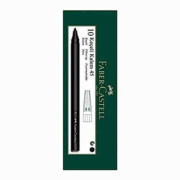 Faber Castell 10 lu Siyah Keçeli Kalem