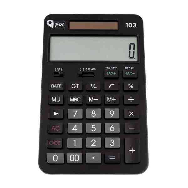 Pin 103 Siyah 12 Haneli Masaüstü Hesap Makinesi