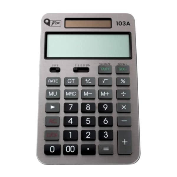Pin 103A Antrasit 12 Haneli Masaüstü Hesap Makinesi