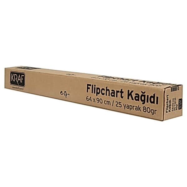 Kraf 703G 25 Yaprak Rulo Flipchart Kağıdı