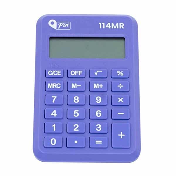 PİN 114 Mor 8 Haneli Cep Tipi Hesap Makinesi