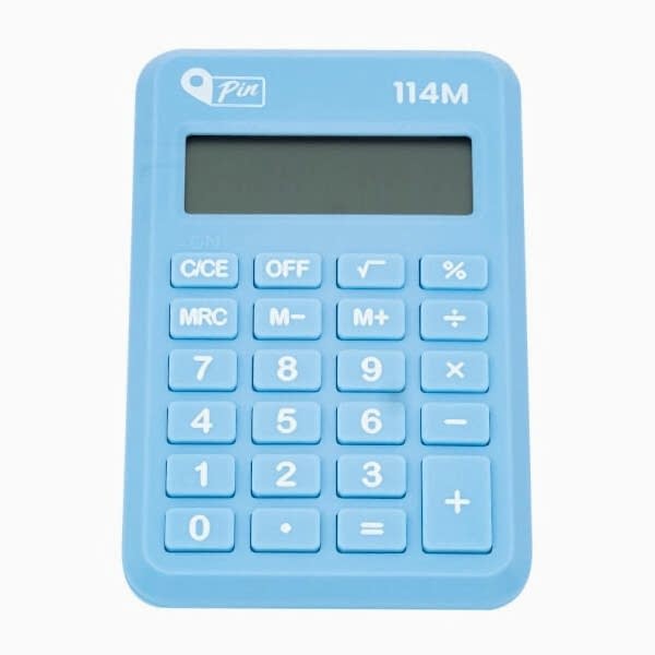 PİN 114 Mavi 8 Haneli Cep Tipi Hesap Makinesi