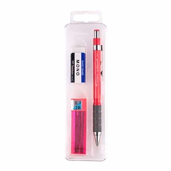 Tombow SH-300 Grip 0,7 mm Turuncu Uç Silgi Kalem Seti