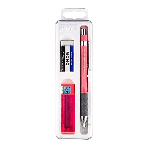 Tombow SH-300 Grip 0,7 mm Pembe Uç Silgi Kalem Seti