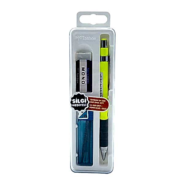 Tombow SH-300 Grip 0,7mm N.Sarı Uç Silgi Kalem Seti