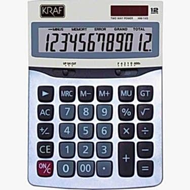 Kraf HM-145 12 Haneli Masaüstü Hesap Makinesi