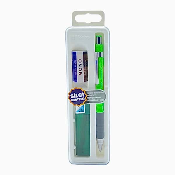 Tombow SH-300 Grip 0,7 mm L.Yeşil Uç Silgi Kalem Seti
