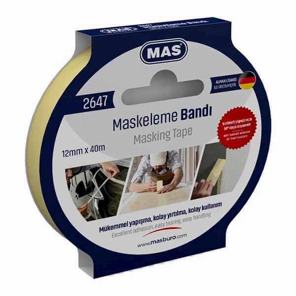 Mas 2647 12mmx40mt Maskeleme Bandı