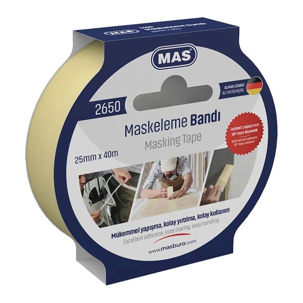 Mas 2650 25mmx40mt Maskeleme Bandı