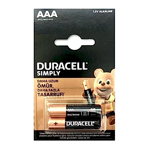 Duracell AAA 2400 2 li İnce Pil