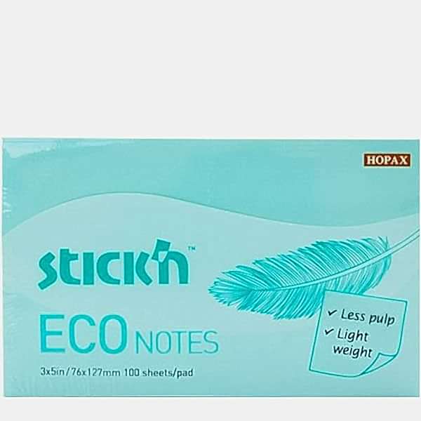 Gıpta Stickn 76x127 100 Yaprak Eco Notes Pastel Mavi Note Kağıdı