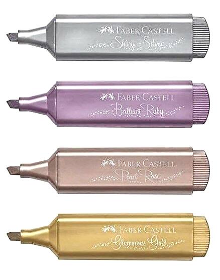 Faber-Castell 4 lü Metalik Fosforlu Kalem