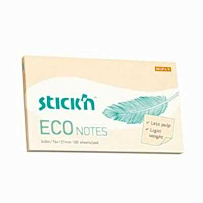 Gıpta Stickn 76x127 100 Yaprak Eco Notes Pastel Sarı Not Kağıdı