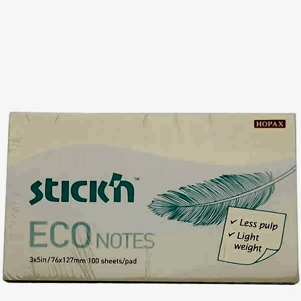 Gıpta Stickn 76x127 100 Yaprak Eco Notes Pastel Sarı Not Kağıdı