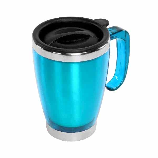 S-LINK SL-TM1981 Kulplu Paslanmaz Çelik Turkuaz Termos Kupa 415 Ml