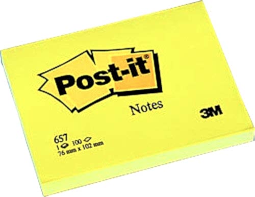 Post-it 657 76x102 100 Yaprak Sarı Not Kağıdı
