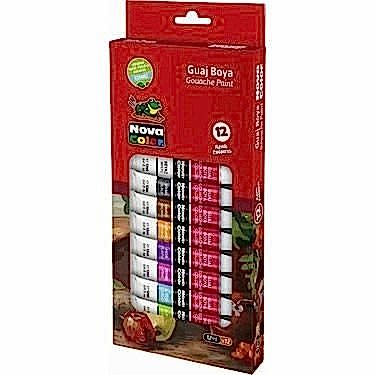 Nova Color NC-781 12x12 ml Tüp Guaj Boya