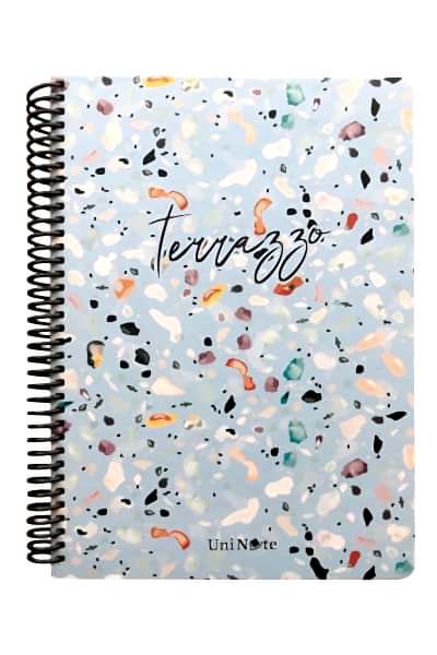 Çınar Terazzo Sert Kapak 17x24 100 Yaprak Kareli Defter